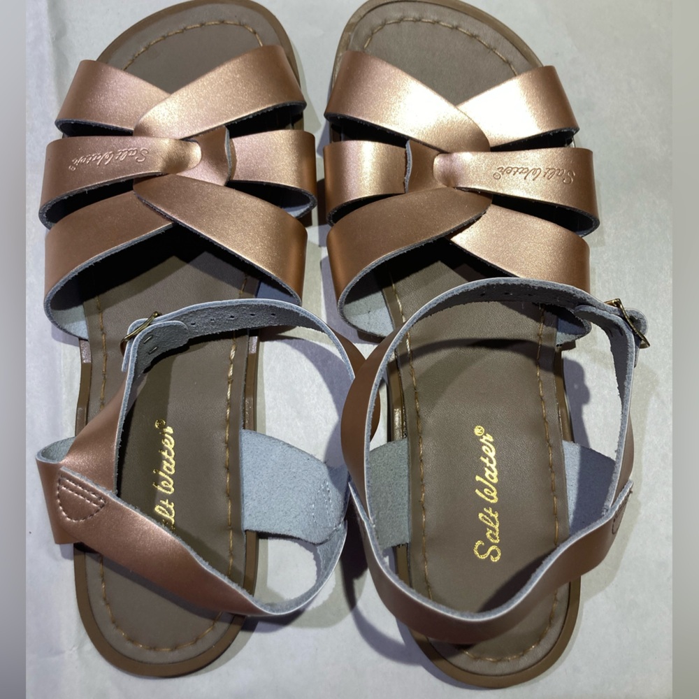 Saltwater Sandals leather rose gold